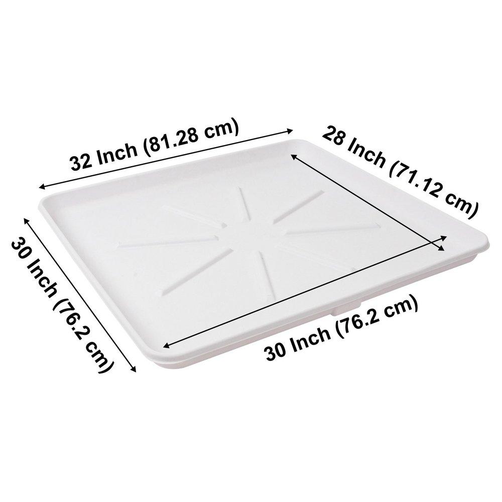 Benjamin Manufacturing White Matte Plastic Washing Machine Pan 