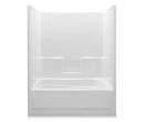 60 x 37-1/4 in. Tub & Shower Unit with Left Drain in White