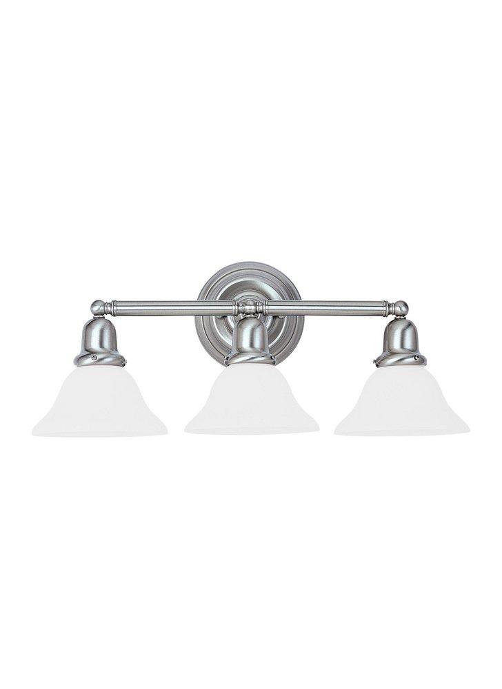 Seagull Lighting Brushed Nickel 10-1/4 in. 3-Light 100 W Medium Bracket 