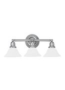 Seagull Lighting Brushed Nickel 10-1/4 in. 3-Light 100 W Medium Bracket 