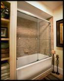 57 x 60 in. Frameless Sliding Tub Door with Clear Glass in Silver