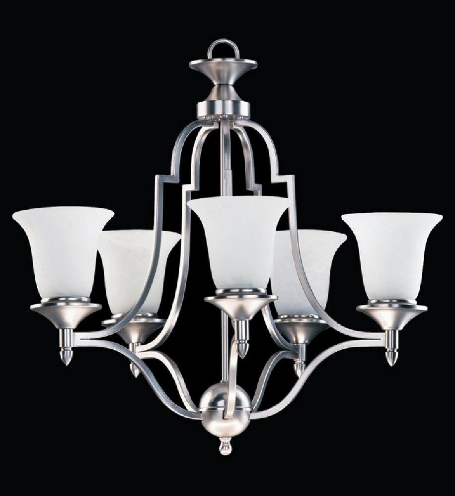 Quorum International Satin Nickel 22-3/4 in. 60 W 5-Light Medium Chandelier 
