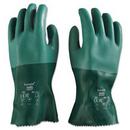 Rubber Chemical and Warehousing Reusable Gloves in Green Size 10
