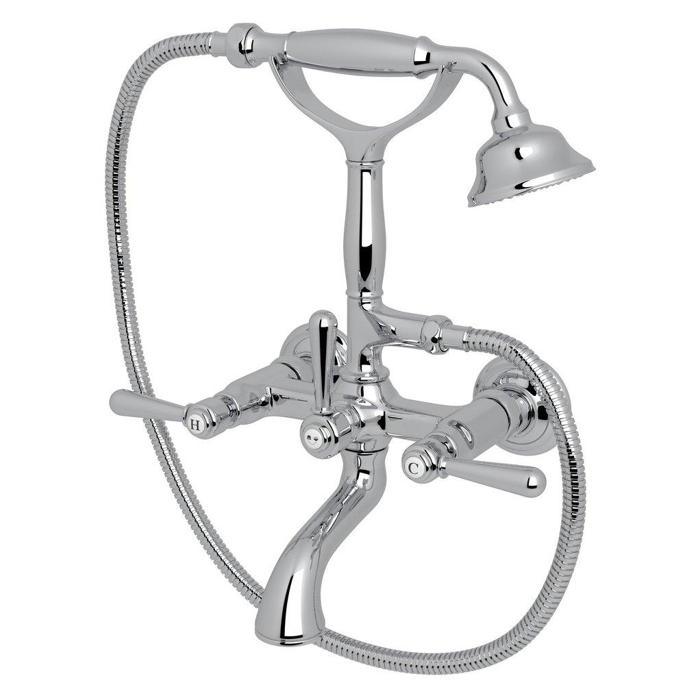 ROHL&reg; Polished Chrome Two Handle Wall Mount Filler 