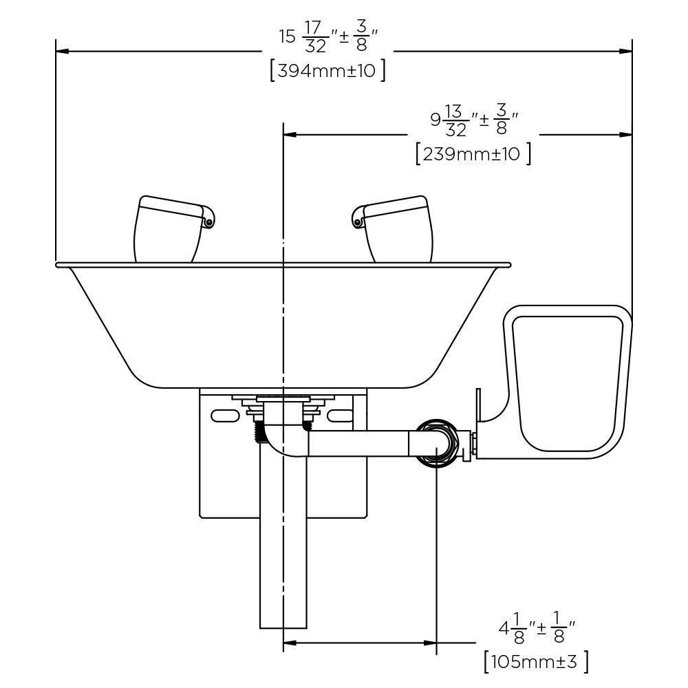 Speakman Polished Chrome Stainless Steel Wall Mount Eye Washer Bowl 