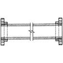 6 ft. x 10 in. Bituminous Tar Coated Flanged Ductile Iron Pipe