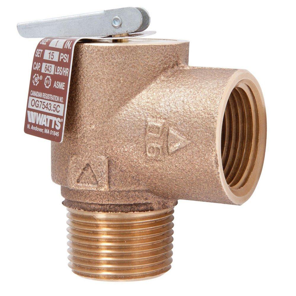 Watts Bronze MNPT x FNPT 15# Relief Valve 