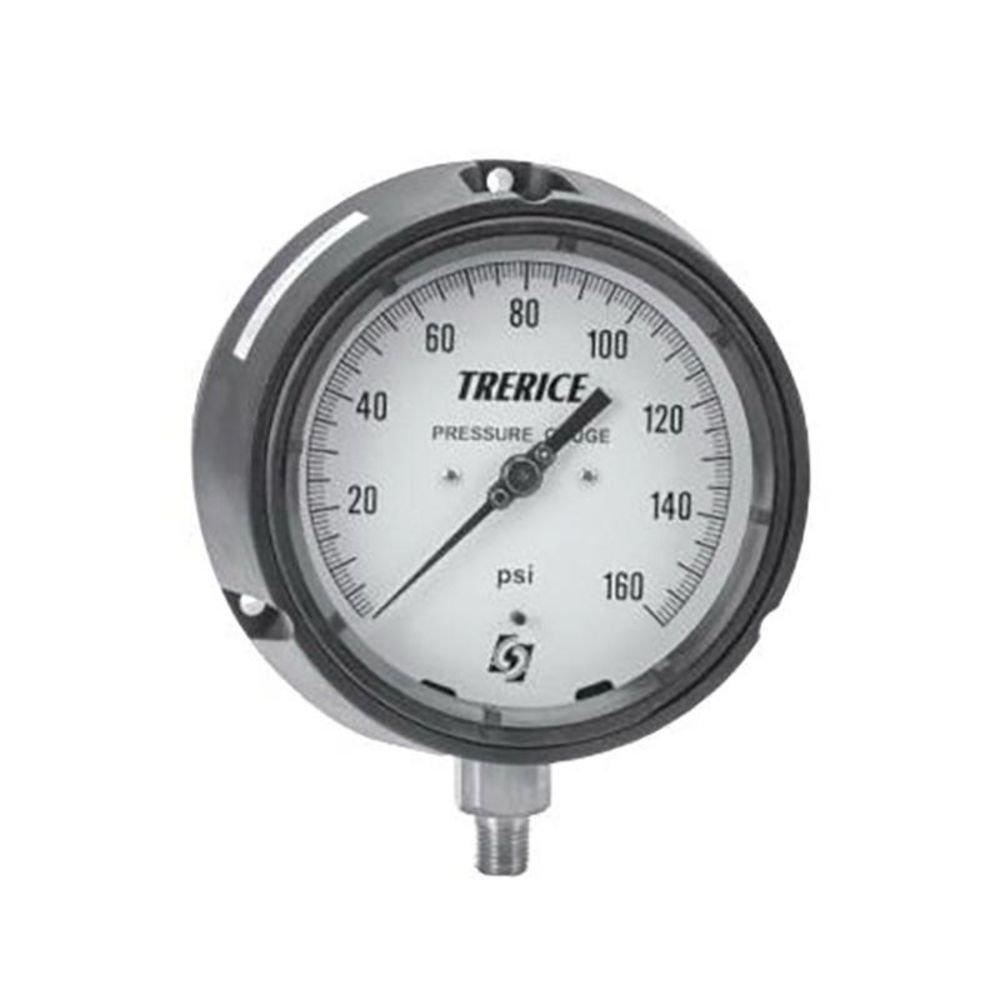 4-1/2" Dial Lower Mount Reinforced Case Dry Pressure Gauge 0 - 160 psi with 1/2" MNPT 