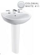 TOTO Colonial White Pedestal and Wall Mount Bathroom Sink 