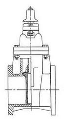 6 in. Flanged Ductile Iron Open Left Resilient Wedge Gate Valve