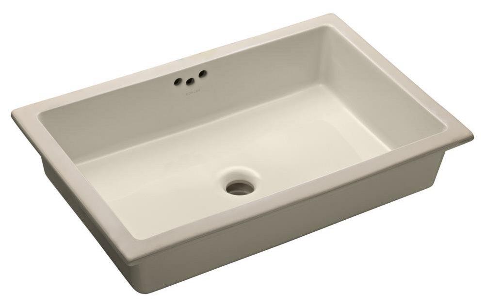KOHLER Biscuit Undermount Bathroom Sink with Overflow 