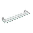 Ginger Polished Chrome 5-3/10 in. Brass and Glass Bathroom Shelf 