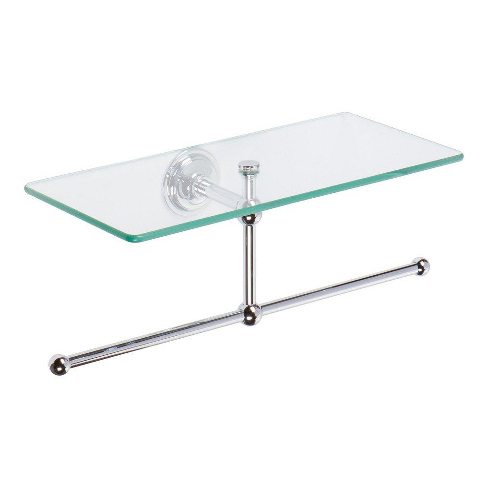 Ginger Polished Chrome 12 in. Shelf with Towel Bar 