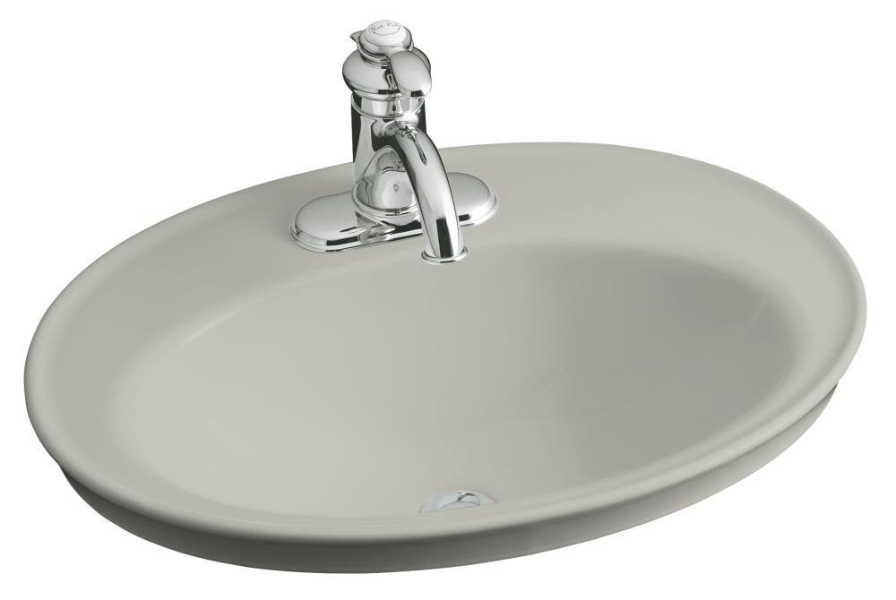 KOHLER Ice&trade; Grey Drop-in Basin 