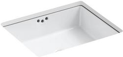 19-3/4 in. Undermount Rectangular Vitreous China Bathroom Sink in White
