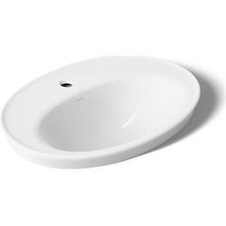 22-1/8 in. Drop-in Oval Vitreous China Bathroom Sink in White