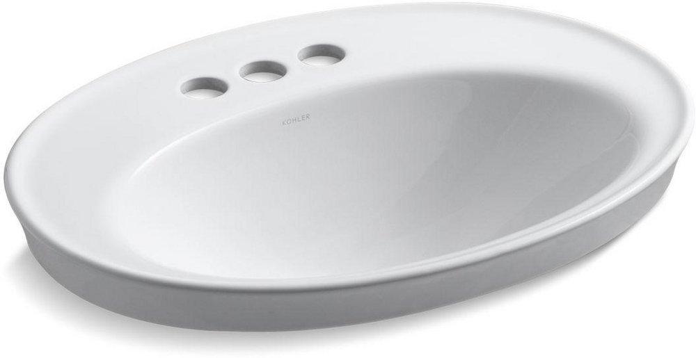 KOHLER White Drop-in Basin 