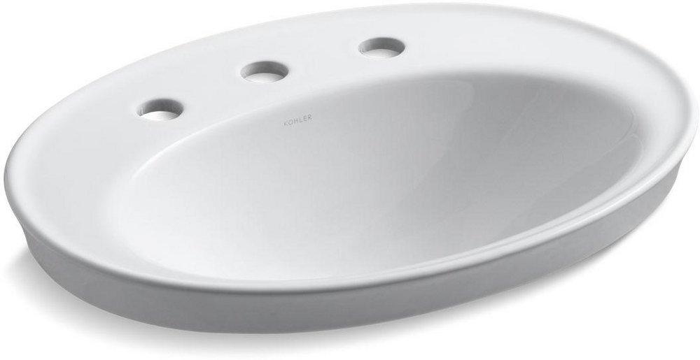 KOHLER White Drop-in Basin 