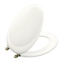 Elongated Bowl Closet Toilet Seat with Hinge in White