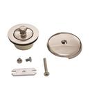 Lift and Turn Bath Plug Kit with 1-Hole Face Plate in Brushed Nickel