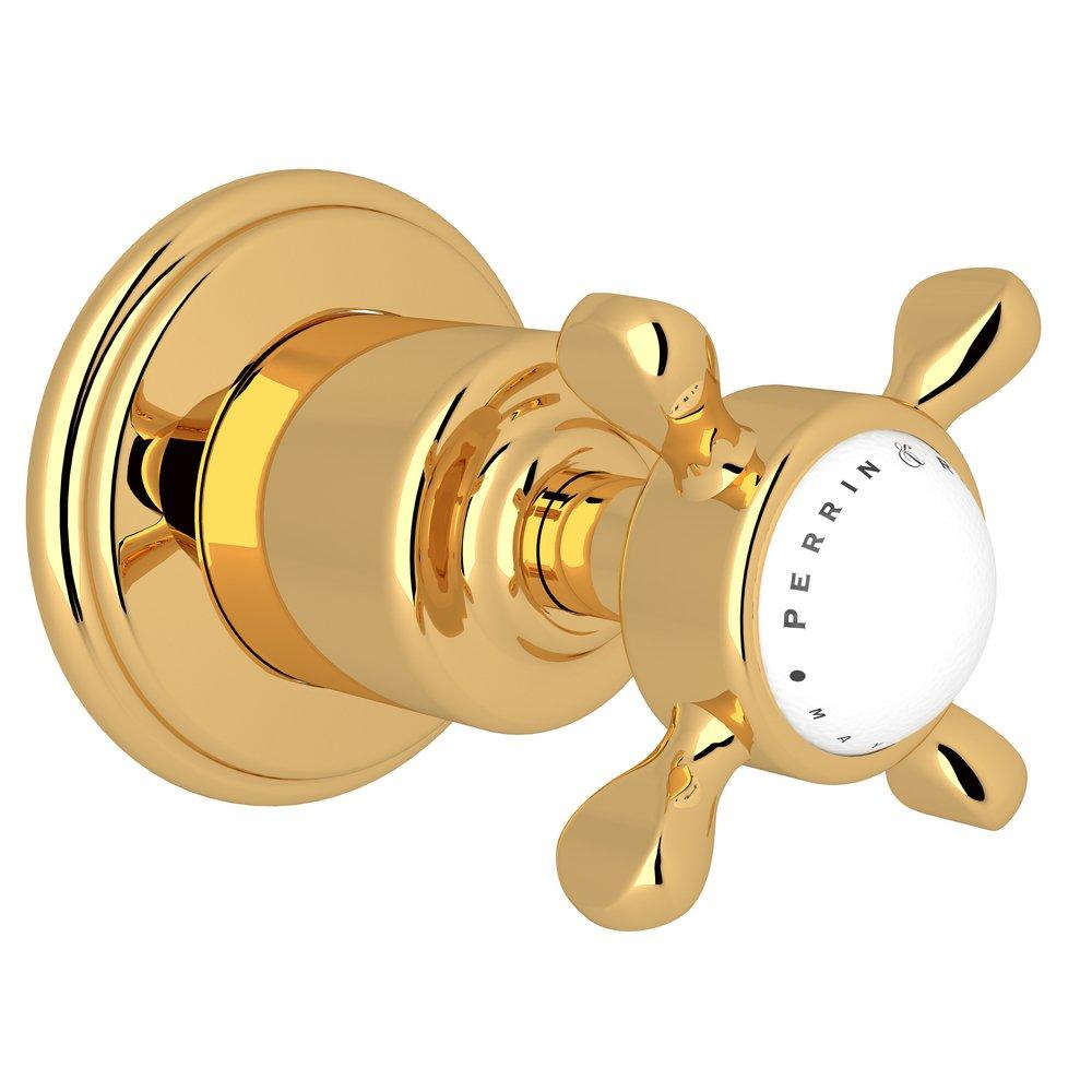 Perrin & Rowe&reg; Inca Brass 15 in. Meter Yoke Water Service with Check Valve Assembly 