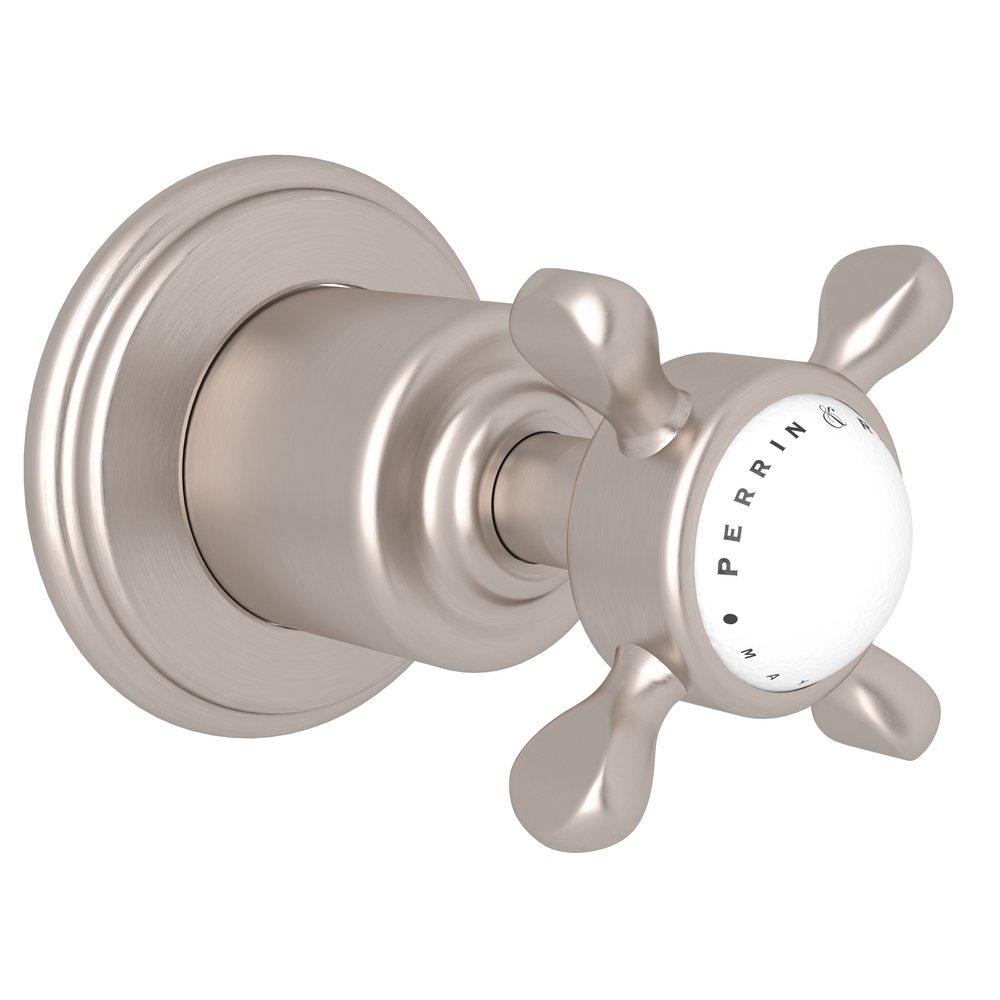 Perrin & Rowe&reg; Satin Nickel Single Handle Bathtub & Shower Faucet (Trim Only) 