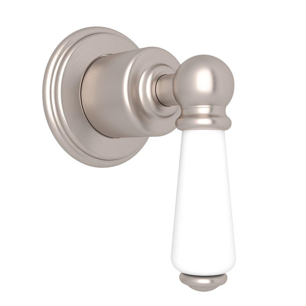 Perrin & Rowe&reg; Satin Nickel Single Handle Transfer & Diverter and Volume Control Valve Trim 