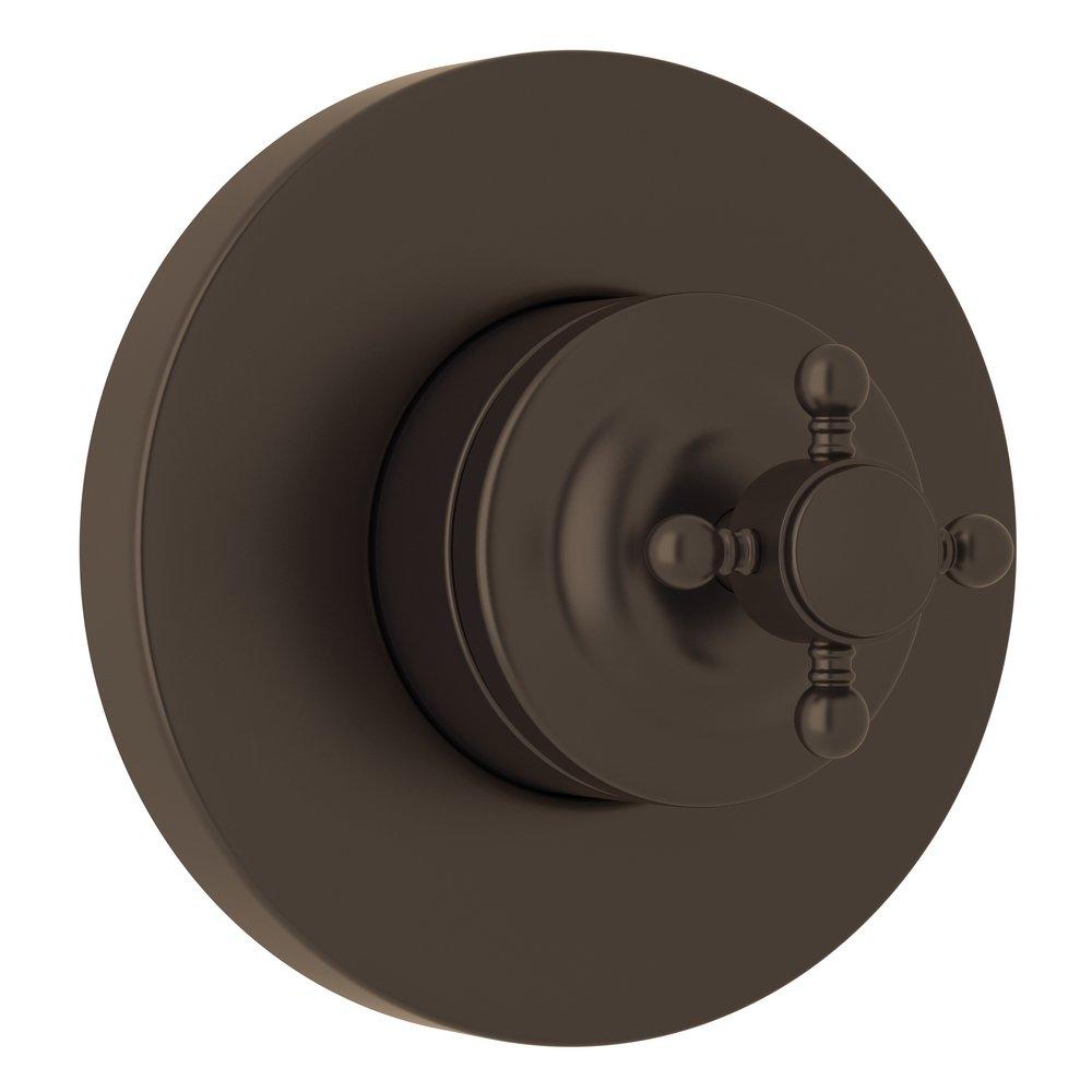 ROHL&reg; Tuscan Brass Volume Control Valve Trim with Single Cross Handle 