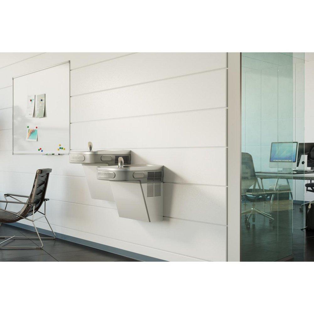 Elkay Stainless Steel 8 gal. Bi- Level ADA Easy- Touch Pushbars and Sensor Activated Water Cooler 