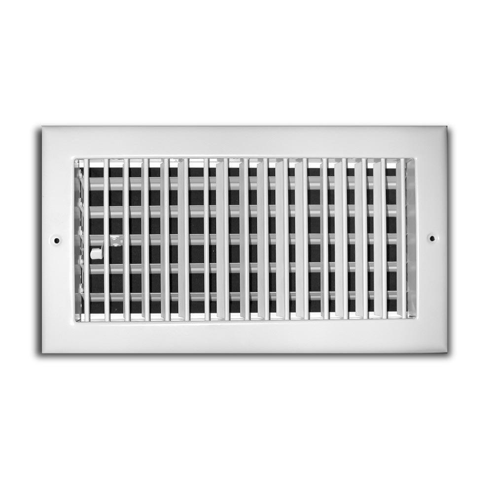 T.A. Industries White 10 in. Commercial Ceiling & Sidewall Register in White 1-way Steel 