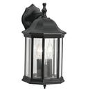 60W 3-Light Candelabra E-12 Incandescent Wall Lantern in Painted Black