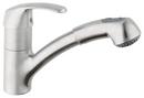 Single Handle Monoblock Pull Out Kitchen Faucet in RealSteel