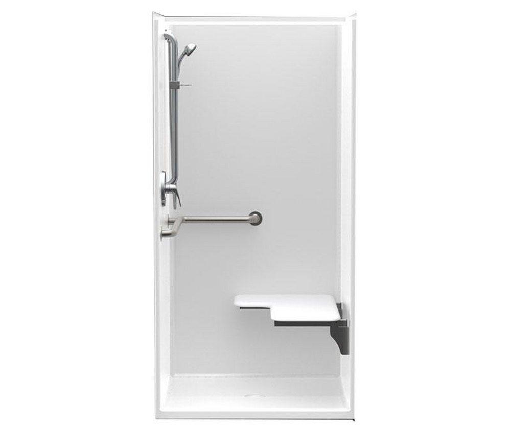 Aquatic White 38-1/4 x 38 x 77-1/8 in. Alcove Shower Unit 