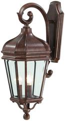 10 in. 60 W 3-Light Candelabra Lantern in Vintage Rust
