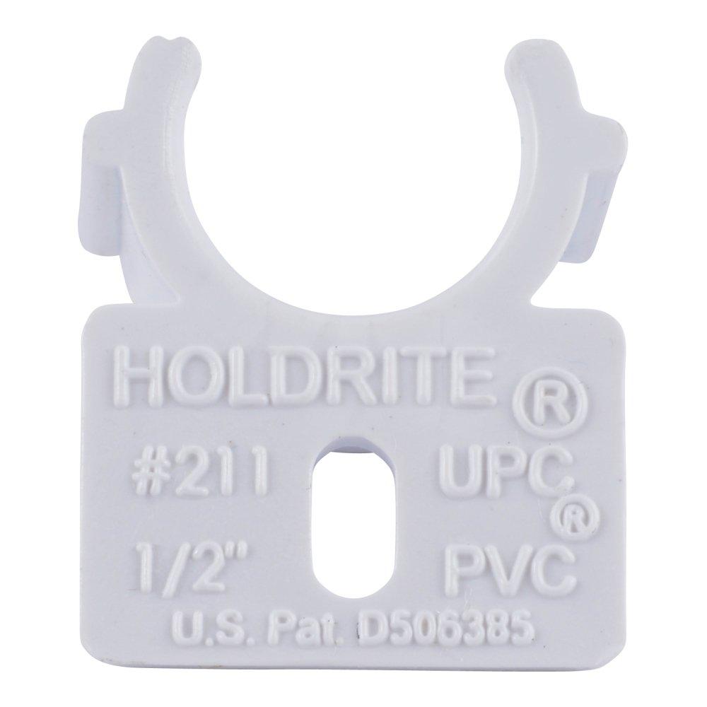 HoldRite&trade; White Plastic Pipe Clamp 