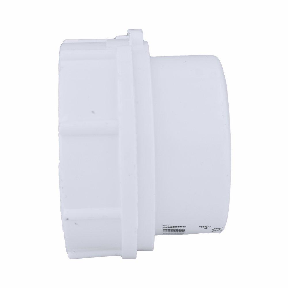 White PVC DWV Fitting Cleanout (Without Plug) 