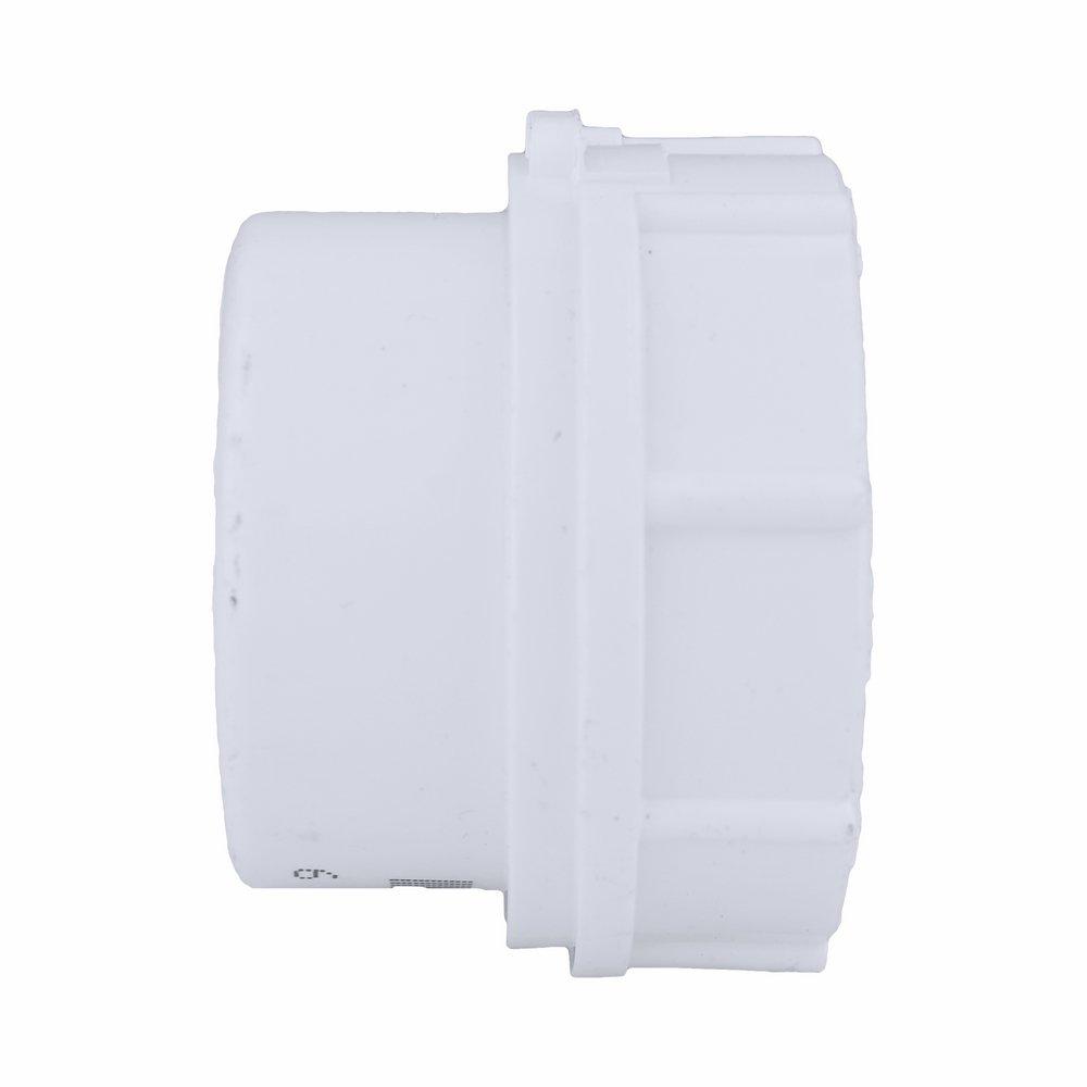 White PVC DWV Fitting Cleanout (Without Plug) 