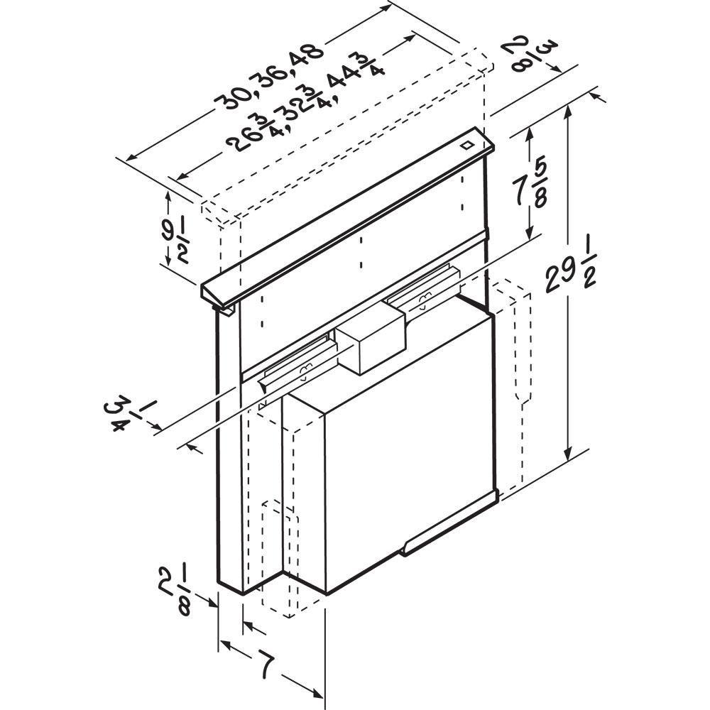 Stainless Steel Downdraft External Blower in Stainless Steel 