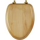 Wood Elongated Closed Front Toilet Seat in Maple