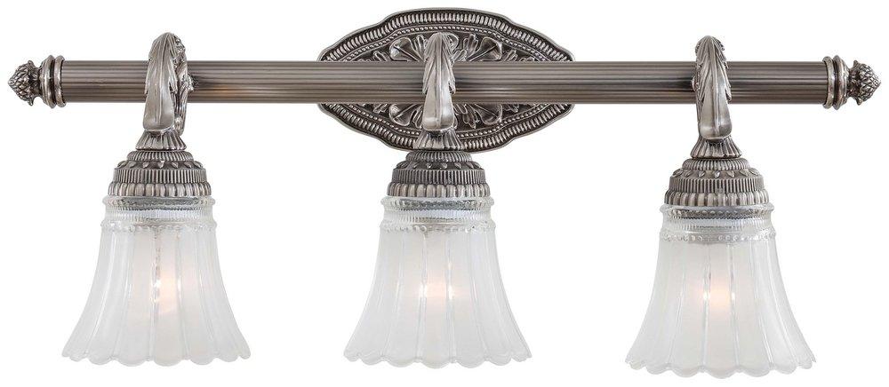 Minka Lavery Brushed Nickel 9 in. 100 W 3-Light Medium Bracket 