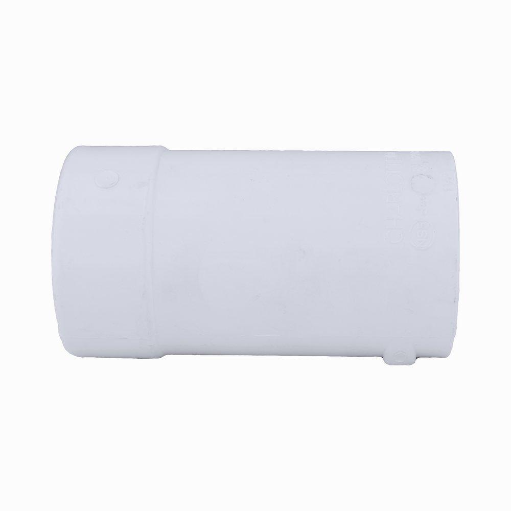 White PVC DWV x Cast Iron Hub Adapter 