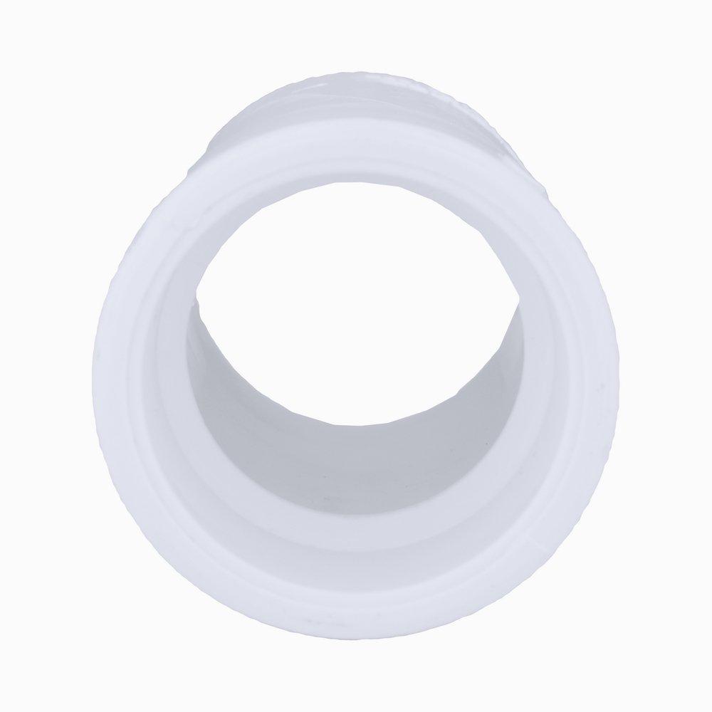 White PVC DWV x Cast Iron Hub Adapter 