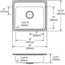 Elkay Lustrous Satin 22 x 19-1/2 in. Stainless Steel Single Bowl Drop-in Kitchen Sink in Lustrous Satin 