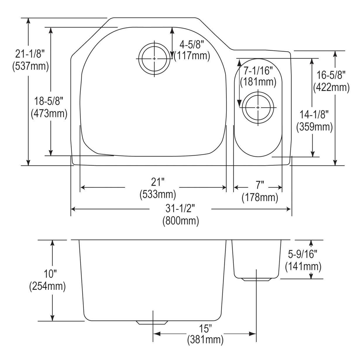 Elkay Stainless Steel 25 X 17 4 Hole Single Band SR CLIP SINK *LUSTER Stainless Steel 