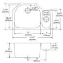 Elkay Stainless Steel 25 X 17 4 Hole Single Band SR CLIP SINK *LUSTER Stainless Steel 