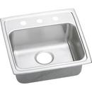 Elkay Stainless Steel 19X18 One Hole Single Band SR CLIP SINK *LUSTER Stainless Steel 