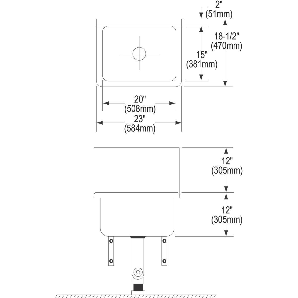 Elkay Lustrous Satin 19 x 18 in. 3 Hole Stainless Steel Single Bowl Drop-in Kitchen Sink 
