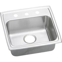 19 x 18 in. 3 Hole Stainless Steel Single Bowl Drop-in Kitchen Sink in Lustrous Satin