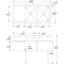 25 X 22 4 Hole SR Stainless Steel CLIP SINK 