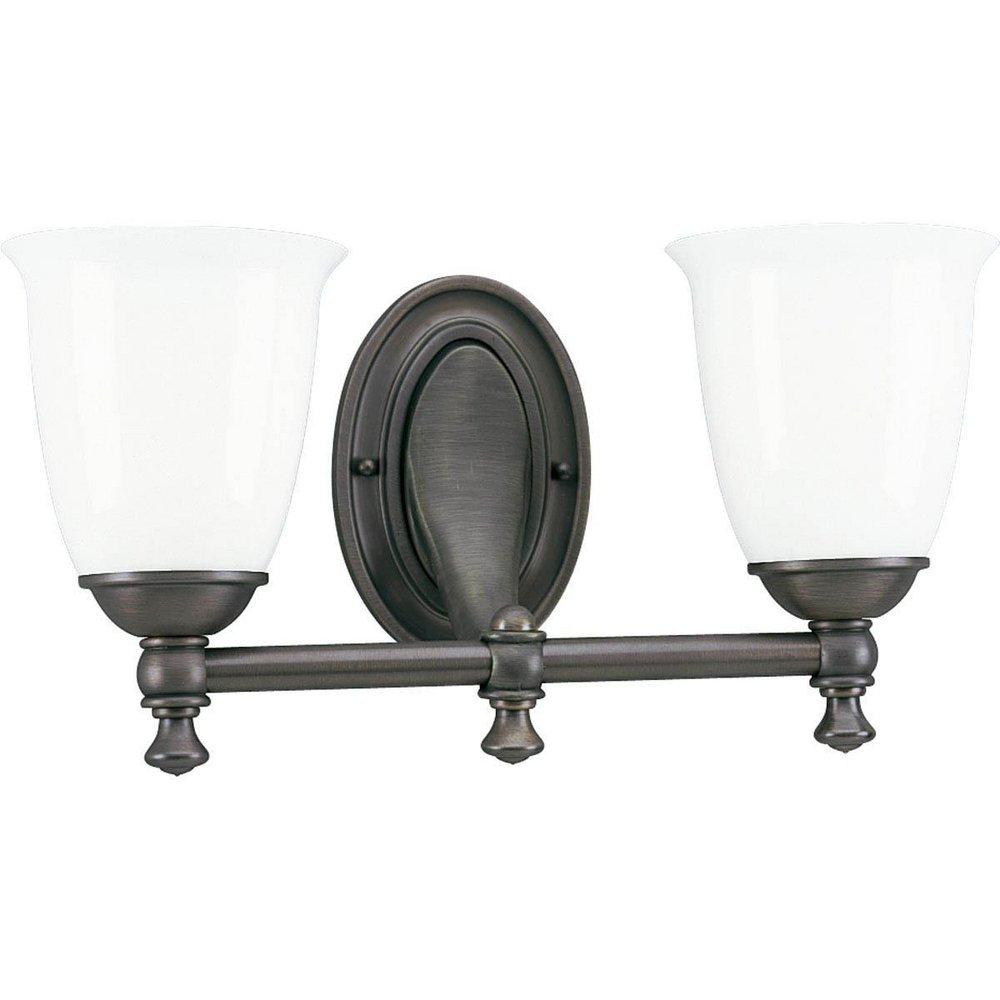 Progress Lighting Venetian Bronze 8-1/2 in. 100W 2-Light Bath Vanity Fixture 